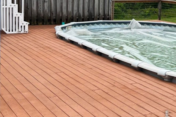 After pressure washing result
